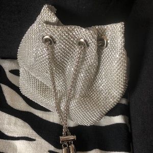 Silver Crystal Bucker Bag